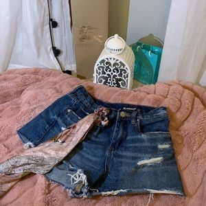 Indigo denim shorts